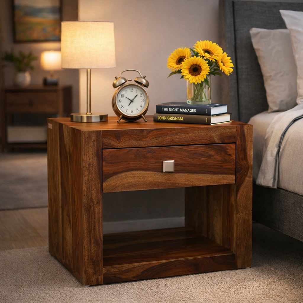 Uorvella Wooden Side Cabinet for Modern Bedrooms