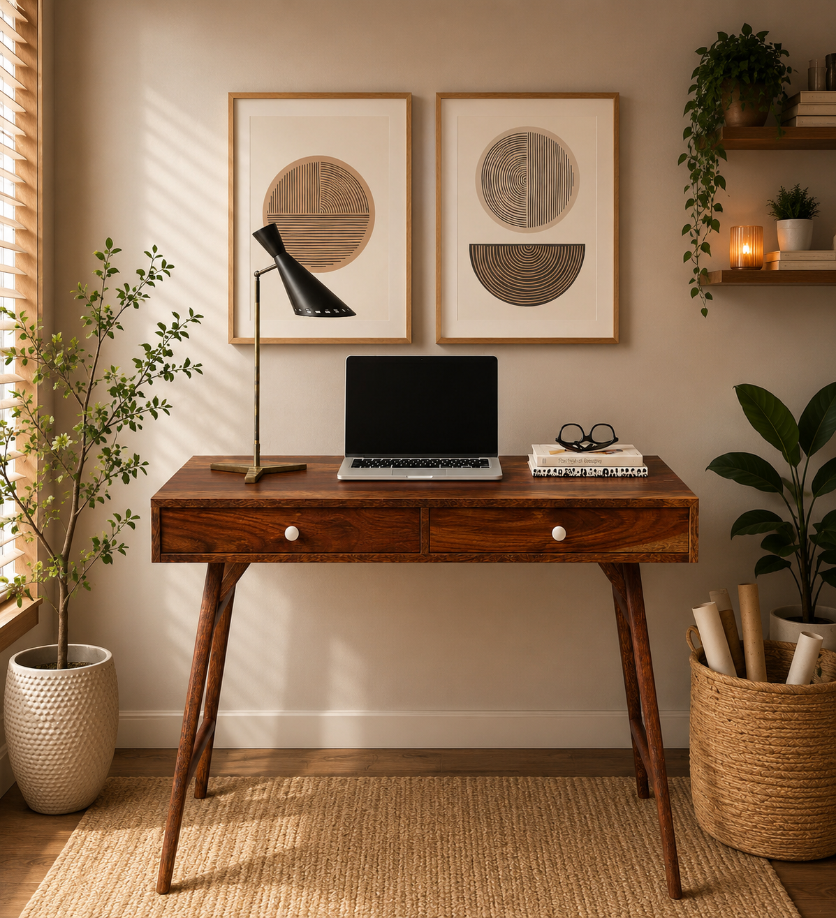 Mans-Sheesham-Wood-Writing-Table-In-Scratch-Resistant-Provincial-Teak-Finish-classicwood-1.png Mans Sheesham Wood Writing Table In Scratch Resistant Provincial Teak Finish - Image 1