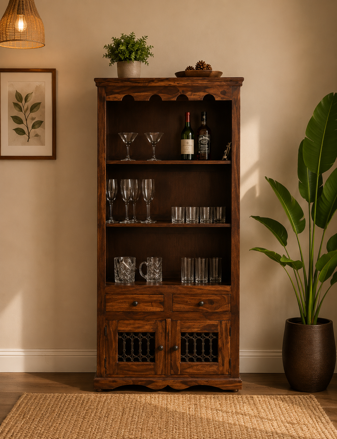 Wooden Crockery Cabinet for Dining Room