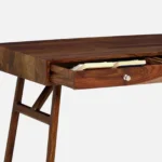 Sheesham Wood Writing Table In Scratch Resistant Provincial Teak Finish - Image 9